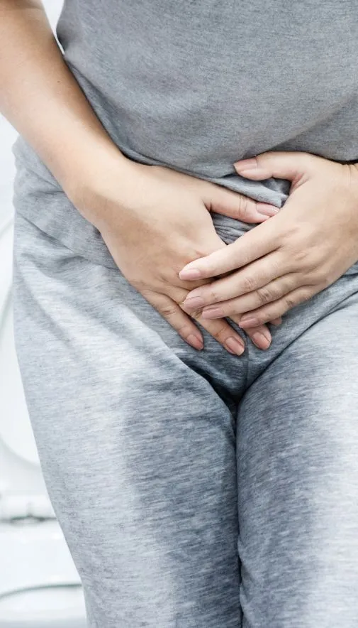 Image of woman had accident and needing stress incontinence treatment 